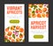 Juicy Apricot Fruit Banner Design with Ripe Garden Crop Vector Template