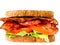 Juicy bacon lettuce and tomato sandwich