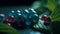 Juicy berry snack organic blueberry and raspberry still life decoration generated by AI