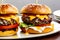 Juicy Cheeseburger with Fresh Toppings and Golden Buns - Captivating Food Photography