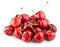 Juicy cherries isolated on the white background