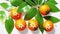 Juicy citrus fruits created with the help of artificial intelligence