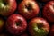 Juicy, colorful apples on a neutral background - perfect for designs related to food, nutrition, as well as health and dietetics.