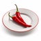 Juicy delicious chili lies on beautiful plate, Ai generated