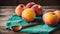 Juicy Delights Celebrating National Peach Pie Day with Ripe and Vibrant Peaches.AI Generated