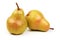 Juicy fresh ripe Williams pears, isolated on a white background
