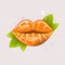 juicy fruit lip makeup, orange lipstick, summer juicy kiss