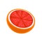 Juicy Grapefruit. Vector on white