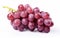 Juicy Grapes on White Background