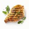 Juicy grilled chicken fillet with herbs