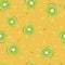 Juicy kiwi fruit seamless vector pattern