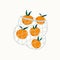 Juicy mandarins in reusable mesh shopping bag