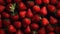 Juicy Red Strawberries on Seamless Background