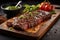 Juicy ribeye steak slices, expertly prepared to satisfy your craving for succulent flavor