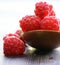 Juicy ripe red berry raspberries