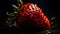 Juicy, ripe strawberry a healthy, antioxidant rich summer snack generated by AI