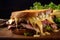 Juicy and savory roast beef sandwich with melted cheese and crispy lettuce on toasted bread