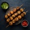 Juicy seekh kababs on skewers spiced and grilled to perfection