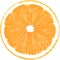 Juicy slice of orange isolated on a white background with clipping path.