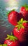 Juicy strawberries - abstract digital art