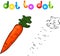 Juicy and sweet carrot. Educational game for kids: connect numbers dot to dot and get ready image