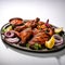 Juicy Tandoori Chicken Pieces on Platter