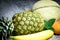 Juicy tropical, exotic fruit in healthy vegetarian diet