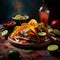 Juicy tuna and fresh veggies fill these delicious tacos in a mouth-watering AI generated photo