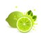 Juicy Whole Lime and Half Lime