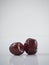 Jujube candied dry fruit on a white background