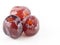 Jujube welding fruit on white background, Chinese date, monkey apple boiled with syrup. Chinese date link or Jujube link is best