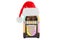 Jukebox with Christmas Santa hat. 3D rendering