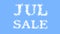 Jul Sale cloud text effect sky isolated background