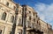 JULE, 2019 - ST. PETERSBURG, RUSSIA: facade with columns and caryatids of the Institute of Oriental Manuscripts.