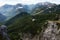 Julian Alps panorama from Mangart saddle in Slovenia