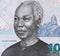 Julius Nyerere face portrait on 1000 Tanzania shilling closeup m