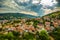 July 09, 2016: Rays of sunlight in the old town of Travnik, Bosnia and Herzegovina