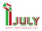 July 1, Independence Day of Burundi congratulatory design with burundian flag elements