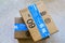July 16, 2019 Sunnyvale / CA / USA - Amazon Prime Day shopping haul 1 day delivery boxes; Prime Day is an annual shopping holiday