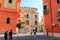 July 17 2021 - Pozzuoli, Italy: View of the typical residential buildings in center of Pozzuoli city southern Italy