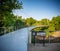 July 18 2020 Greenville South Carolina USA The Liberty Bridge at Falls Park