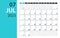 July 2023 Calendar Planner - Vector. Template Mock up