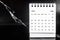 The July 2023 Monthly desk calendar for 2023 year on black marble background