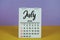 July 2024 annual monthly desk calendar for planning and management