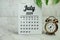 July 2024 annual monthly desk calendar for planning and management