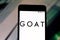 July 22, 2019, Brazil. In this photo illustration the GOAT logo is displayed on a smartphone