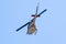 July 24, 2019 Sunnyvale / CA / USA - Cal Fire California Department of Forestry and Fire Protection helicopter responding to an