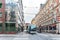 July 26, 2013. View of the streets of Oslo, Norway. The area of the Central station in Oslo. Tourists walk along the Central