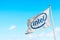 July 3, 2020, Brazil. In this photo illustration the Intel Corporation soon appears on a flag
