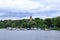 July 31 2023 - Potsdam, Brandenburg, Germany: Boat trip over Tiefer See to Berliner Vorstadt, a district of Potsdam on a cloudy